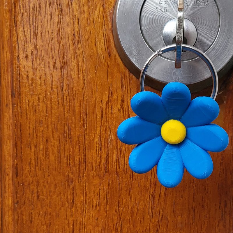 Schlüsselanhänger Daisy blau