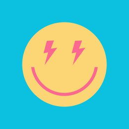 Forex Tile 10x10cm - Smiley Yellow Blue - %231030036