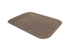 Plateau plat grand simili cuir galuchat marron