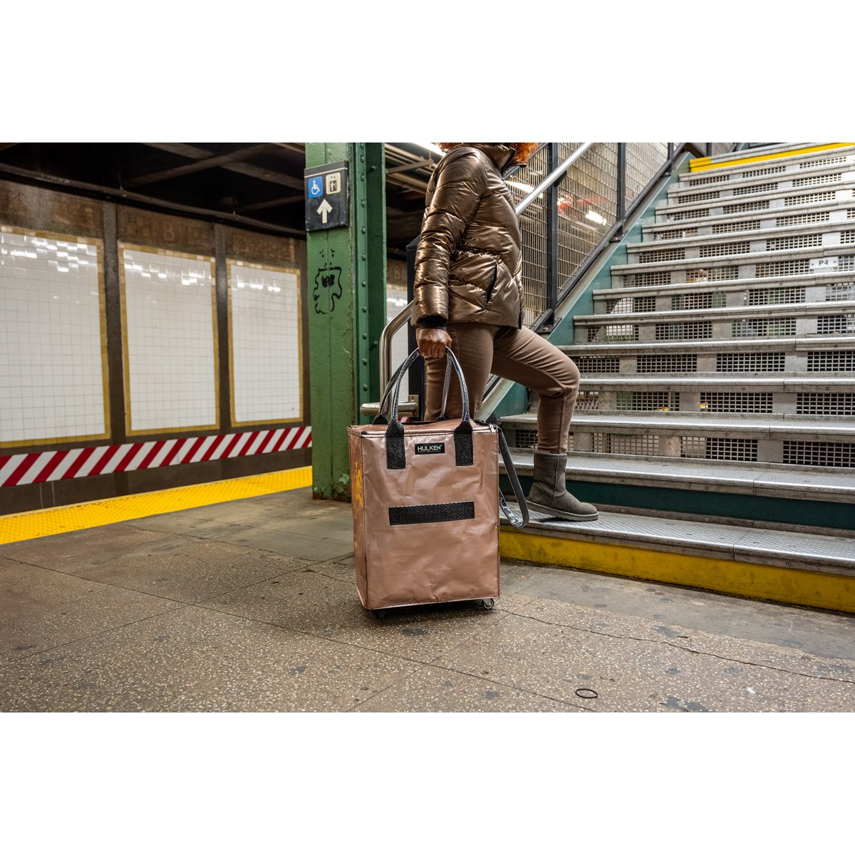 Hulkenbag Small Rosegold met ingebouwde Cover