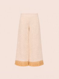 Pantalon Noctis en paille à franges