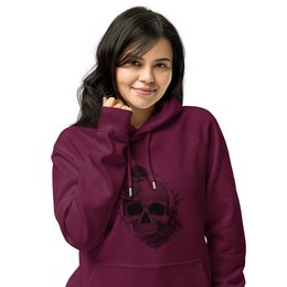Sweat à capuche raglan biologique unisexe Roses