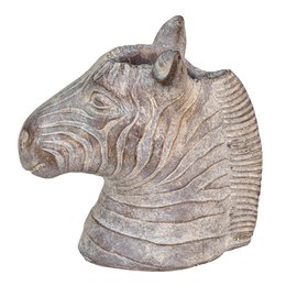 Bloempot Zebra 16x10x15 cm Grijs Steen Bloempot Binnen