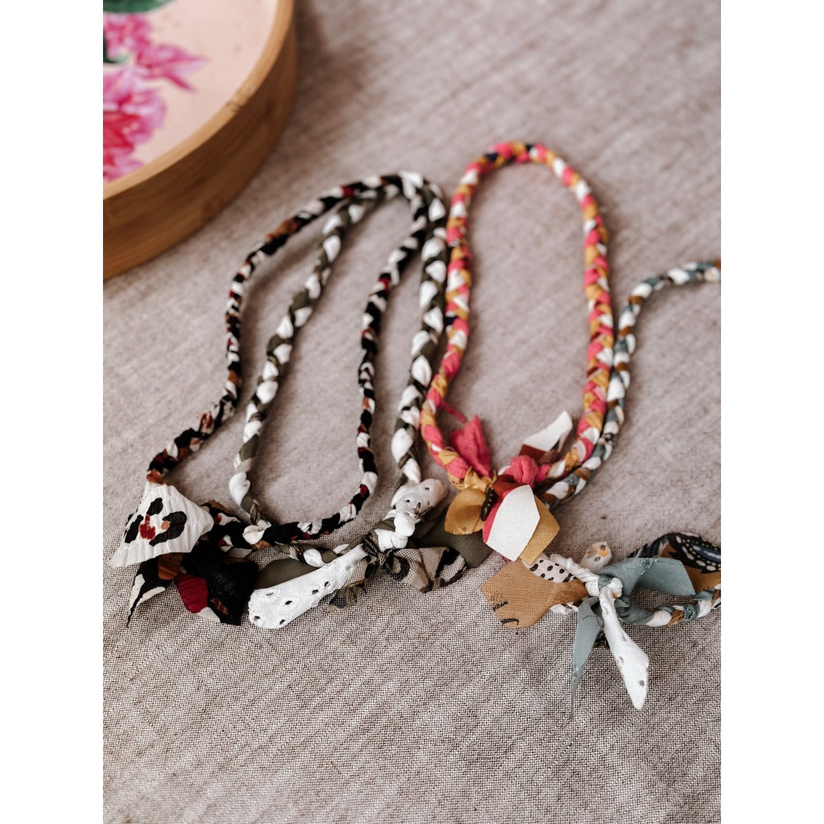 Bandana Ketting " Black White"