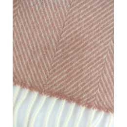 Wool blanket / cuddly blanket herringbone rosestone