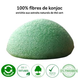 Special natural Konjac Sponge Green Tea