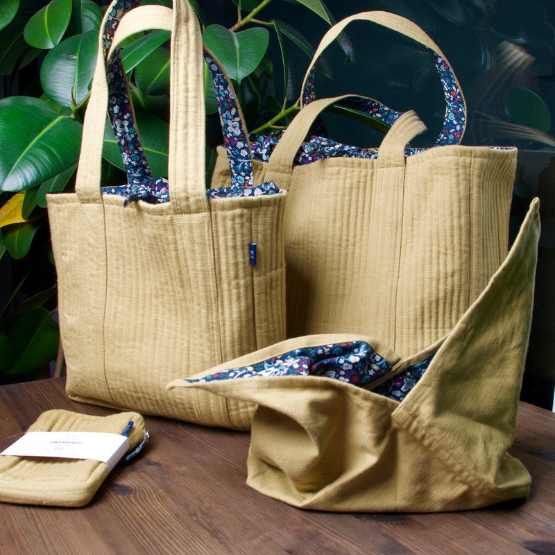 Tote Bag (L) - khaki af økologisk bomuld