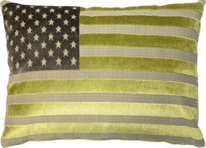 US Velvet kussenhoes groen