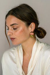Boucles d'oreilles Jolene - Mauve / Goyave / Mousse