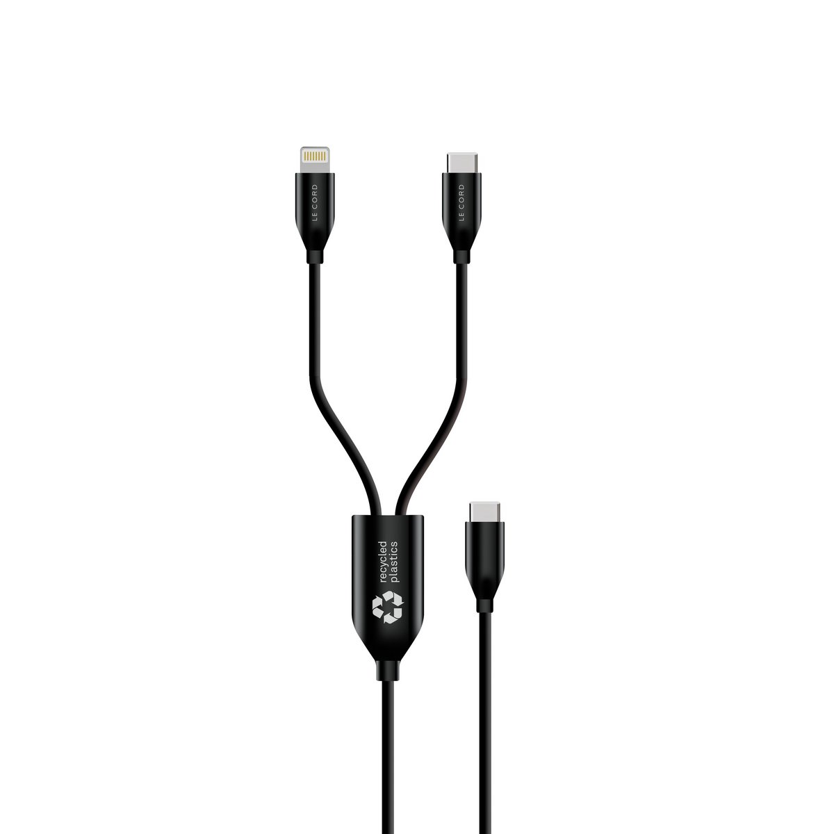 Multicable 2 en 1 USB-C · CarPlay · 60W · Plásticos reciclados