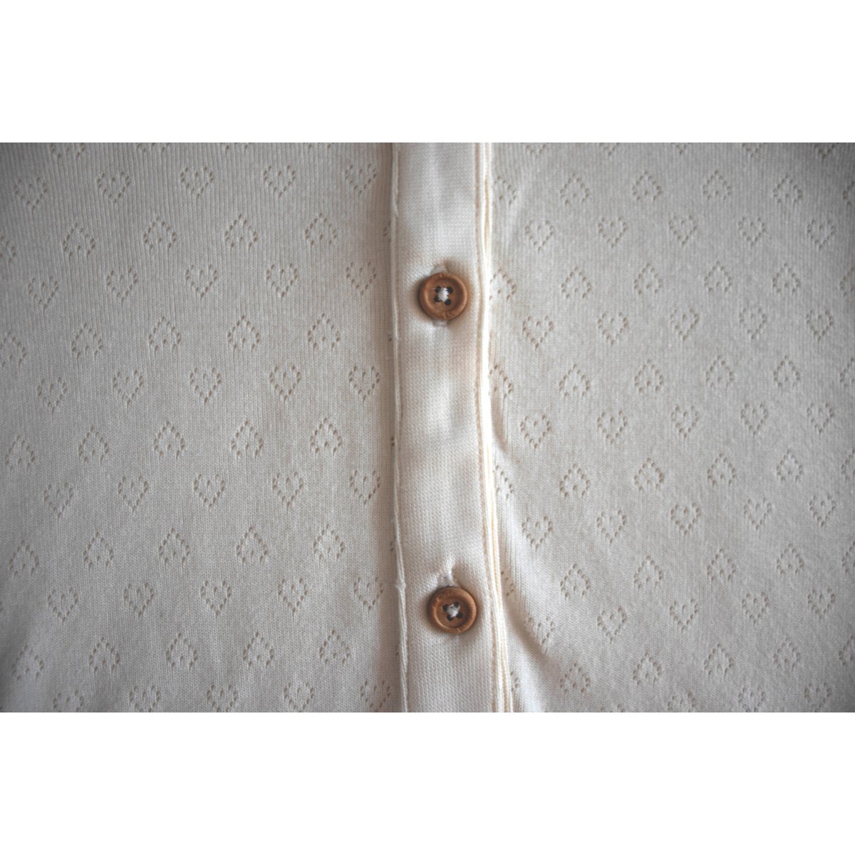 Cardigan Little Chiq Baby beige traforato