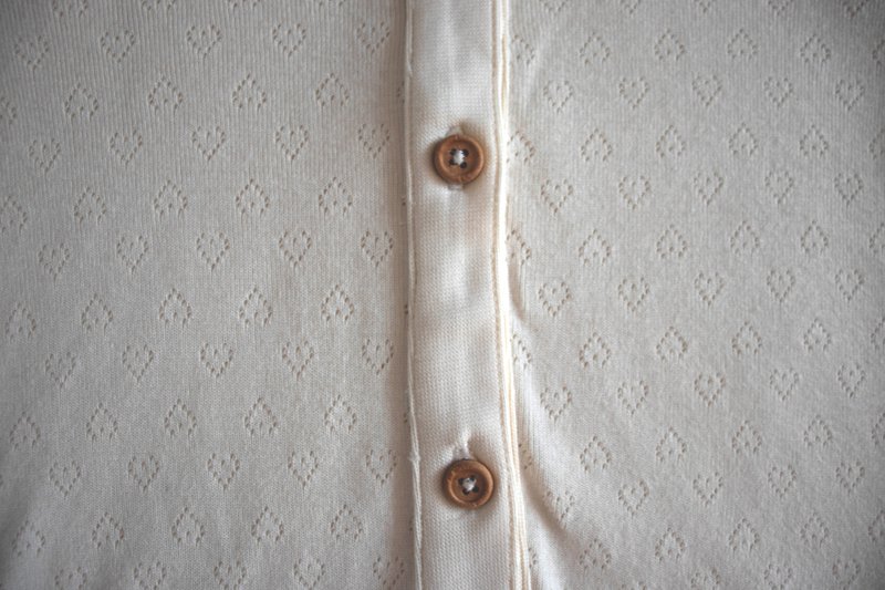Cardigan Little Chiq Baby beige traforato