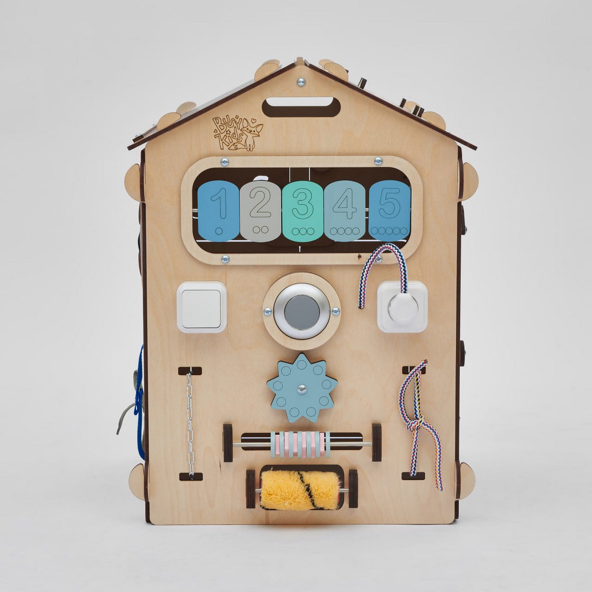 Set - BusyBoard house natura/mint and creative cube
