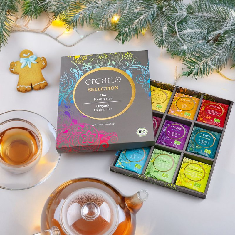 Set regalo tisane biologiche Creano 27 bustine da 54g