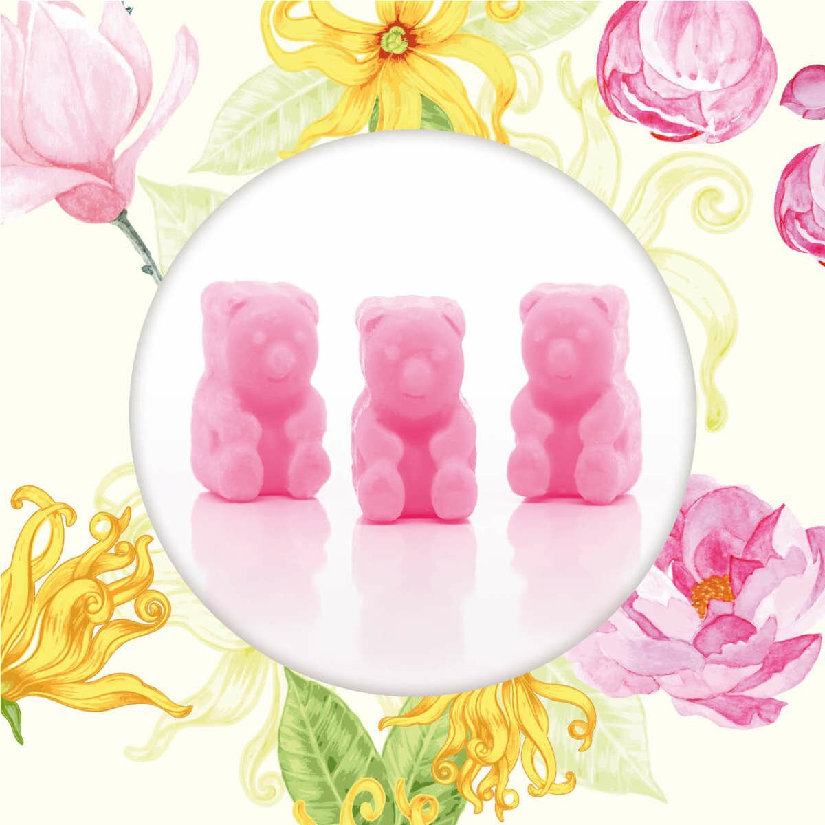 Cera perfumada ositos Ylang y Rosas Silvestres - 50g
