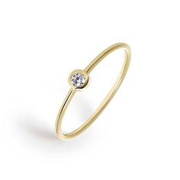 Anello in oro giallo Diamanti 0,025 Cts HSI2