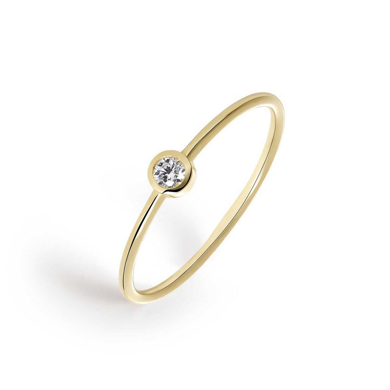 Anello in oro giallo Diamanti 0,025 Cts HSI2