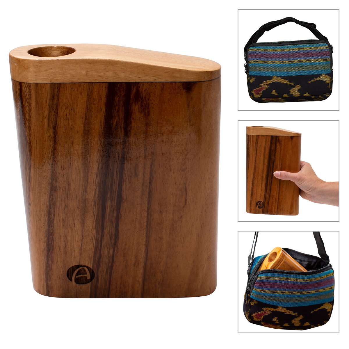 Compacte box didgeridoo inclusief Ikat draagtas | Meditatie didgeridoo | Geschikt voor thuisstudie