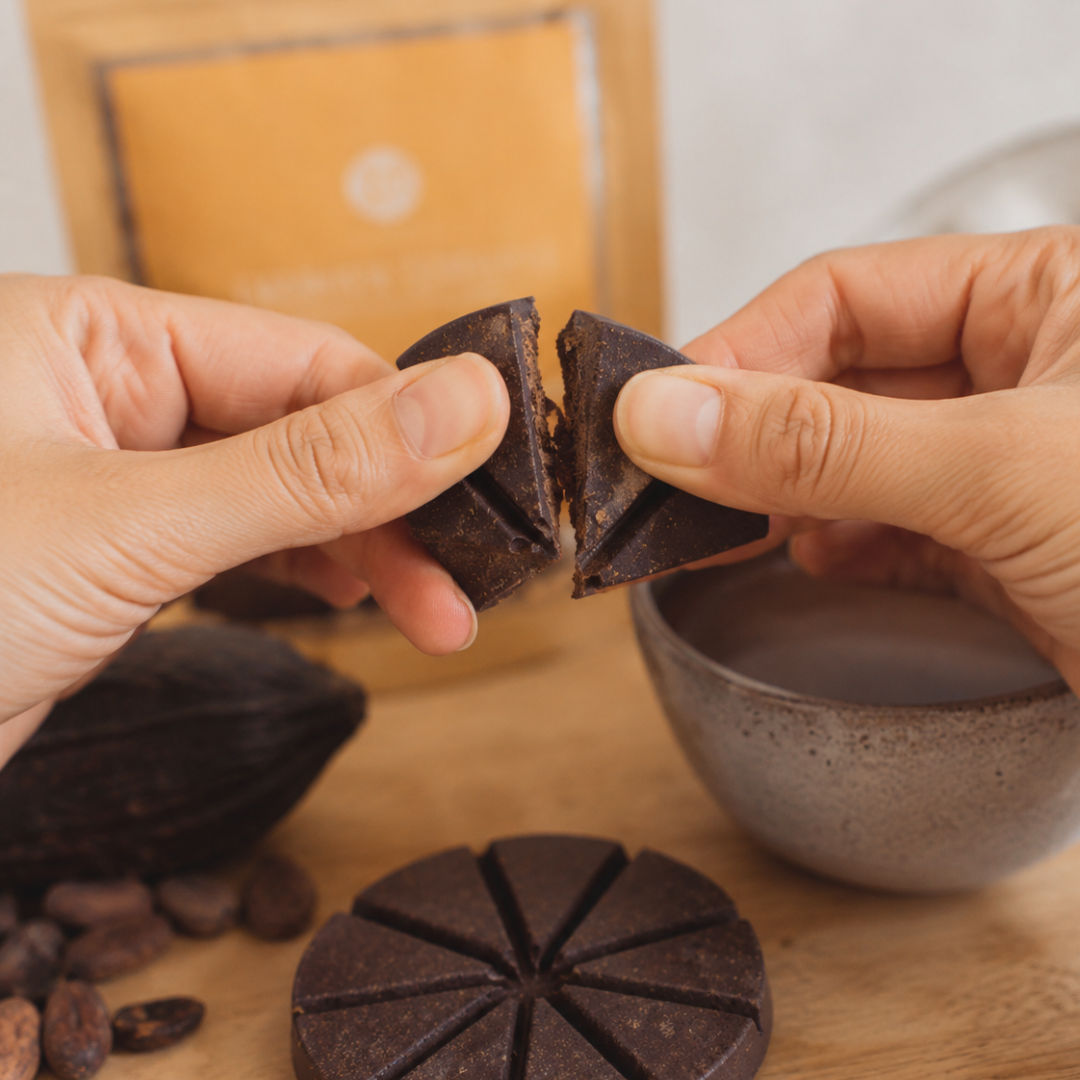 Lion’s Mane & Ceremonial Cacao | Golden Focus (10 pieces)