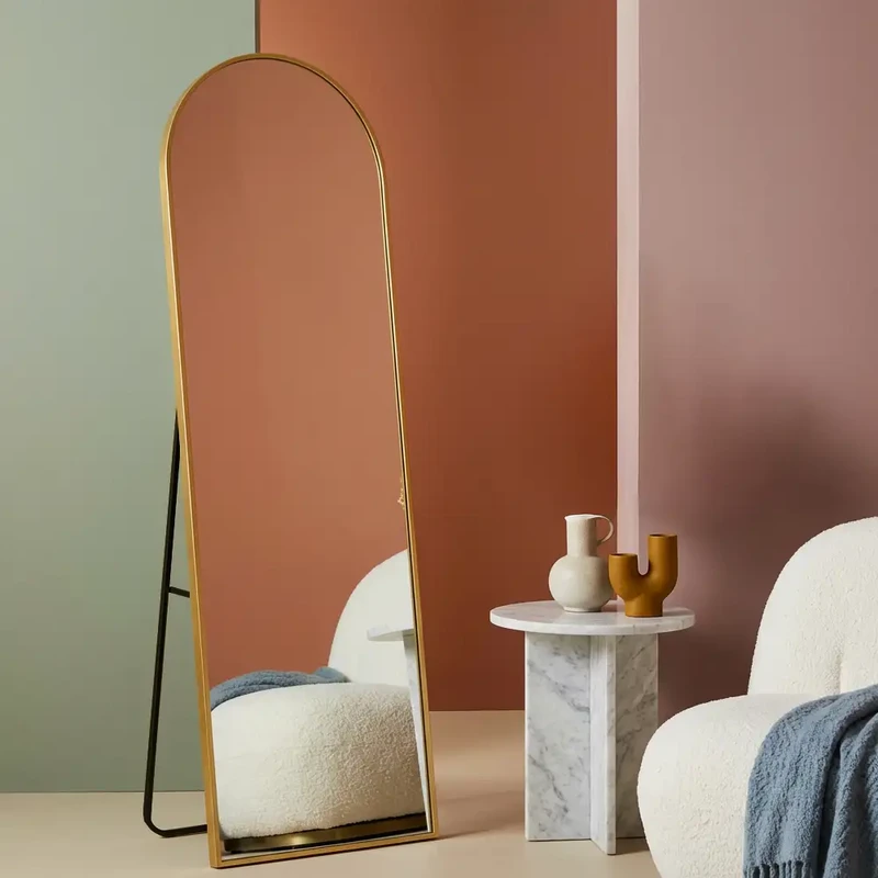 Bogenspiegel Kaja Gold mit Ständer 47x160 cm
