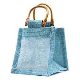 Raamcadeauzakje van puur jute en katoen - One Window Teal