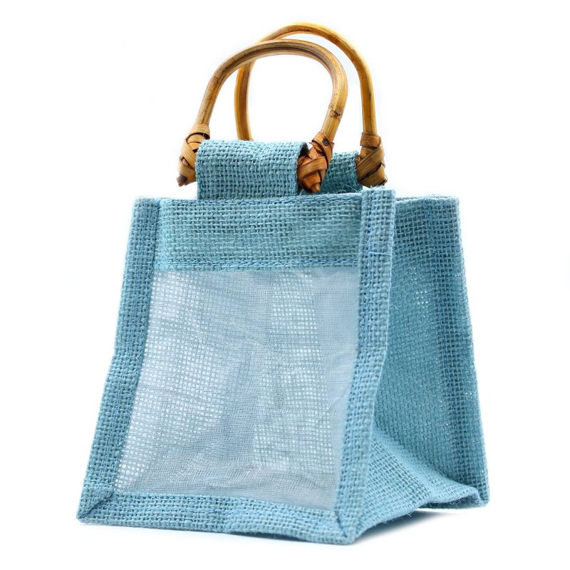 Raamcadeauzakje van puur jute en katoen - One Window Teal