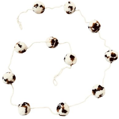 Luna -Leena Garland Pom Pom Leopard - L 2m - 100% weiche Wolle - handgefertigt in Nepal