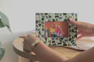 DIY Package Mosaic Photo Frame