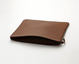 Computertaske i læder - Dokumentholder i læder
