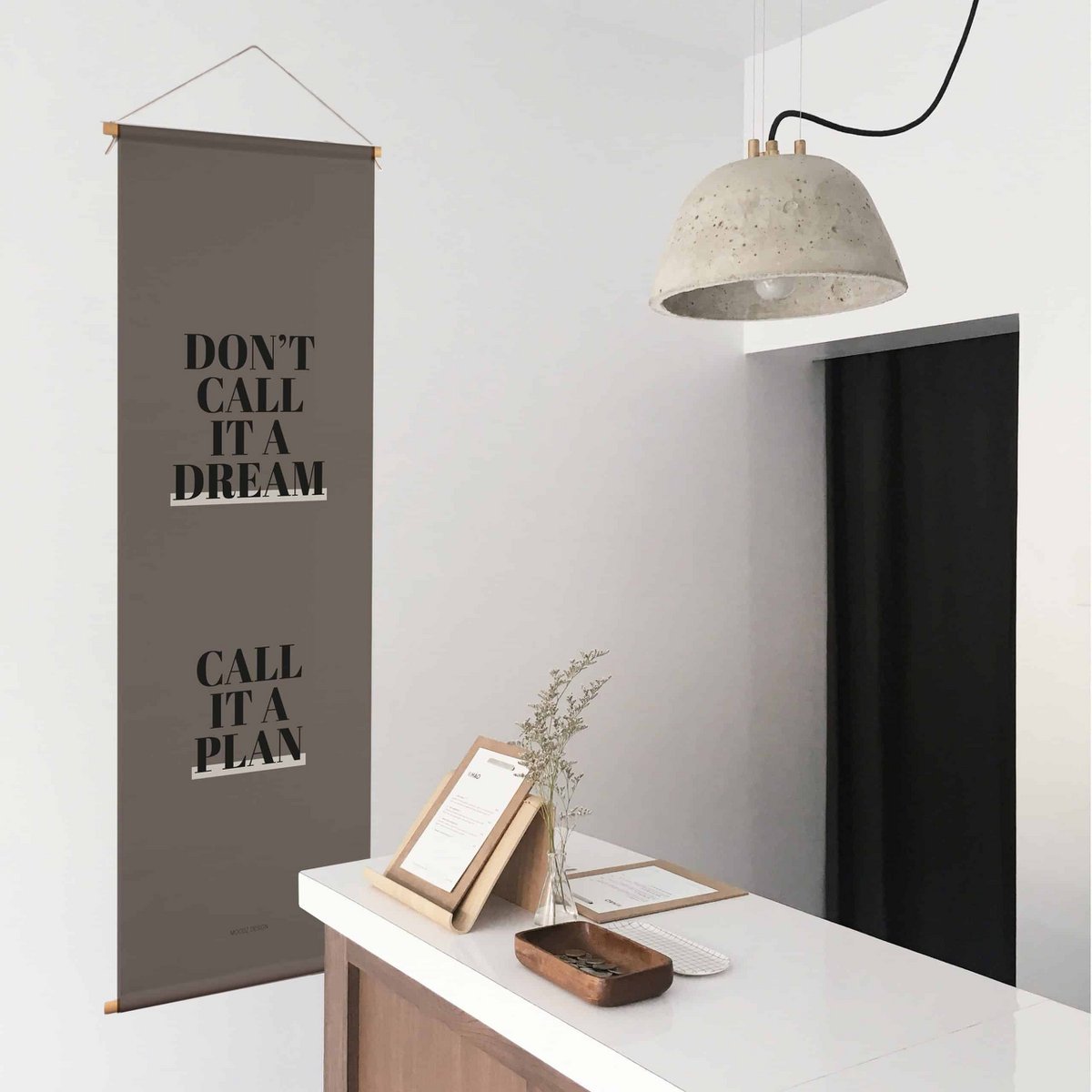Textielposter - Don't call it a dream - 40x120 cm