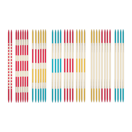 Large Mikado game with 38 sticks, each 50 cm long, in a variety of red, yellow, and turquoise colors, suitable for board game play.