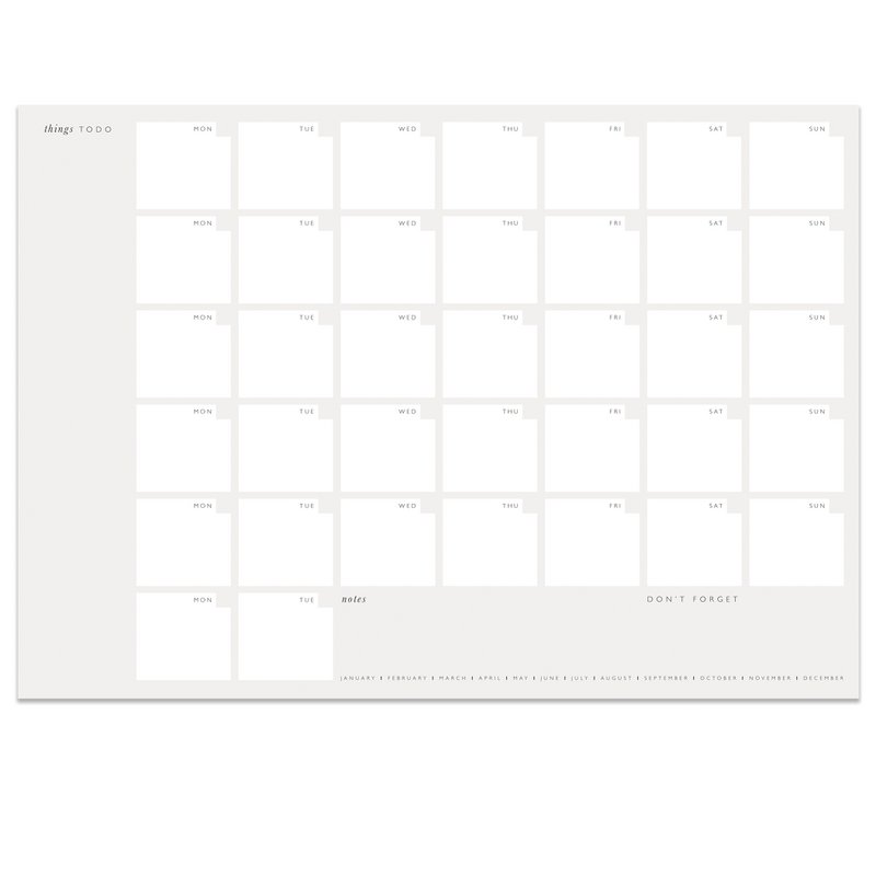 12 Big Monthly planners folded to a A4 format