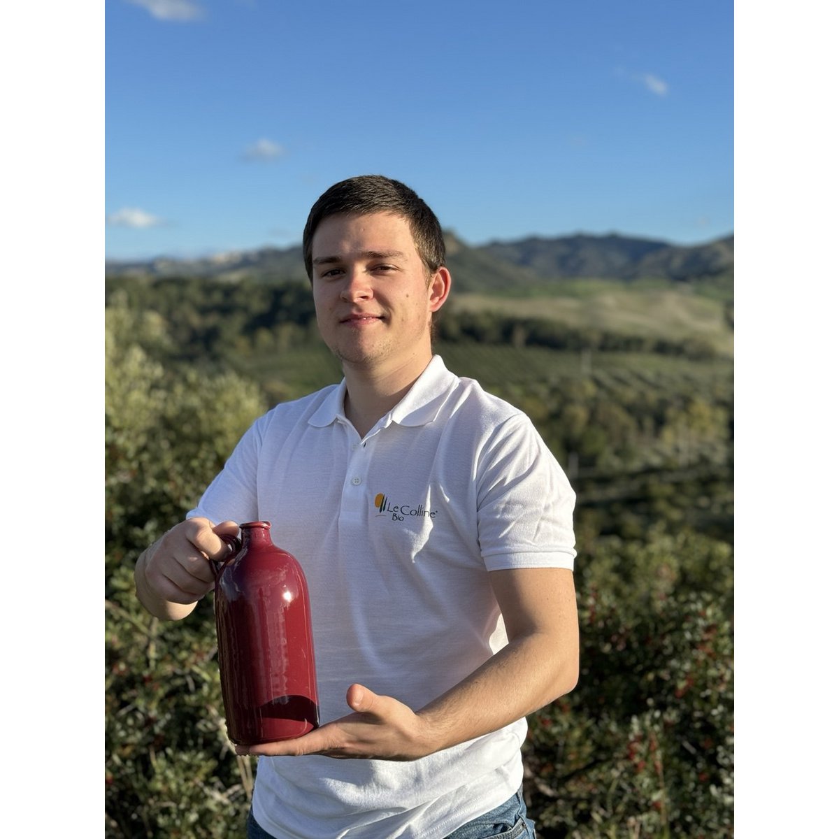 Ręcznie robiona butelka olejowa dawców oleju z dzbanem Butelka ceramiczna „Vivace” ​​dla oliwy z oliwek i octu z Włoch 250/500 ml