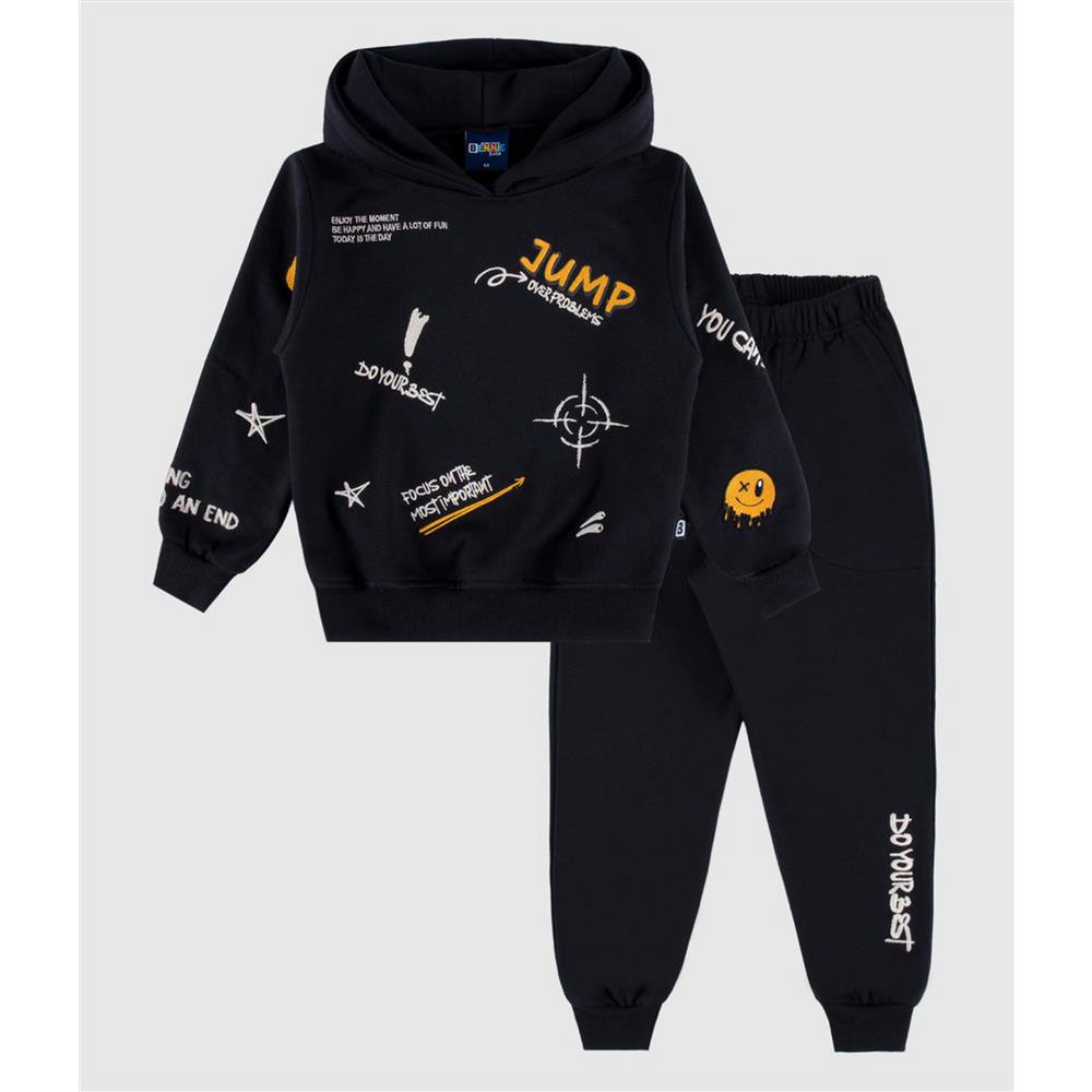 Creative Vibes – Hoodie-Set aus gebürstetem Fleece