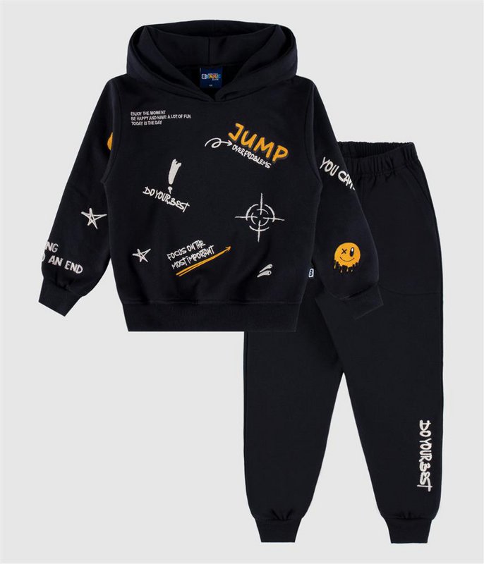 Creative Vibes – Hoodie-Set aus gebürstetem Fleece