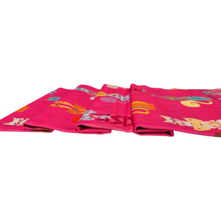 Damen-Wollschal mit mehrfarbigem Katzen-Design ITFUSL-25-17