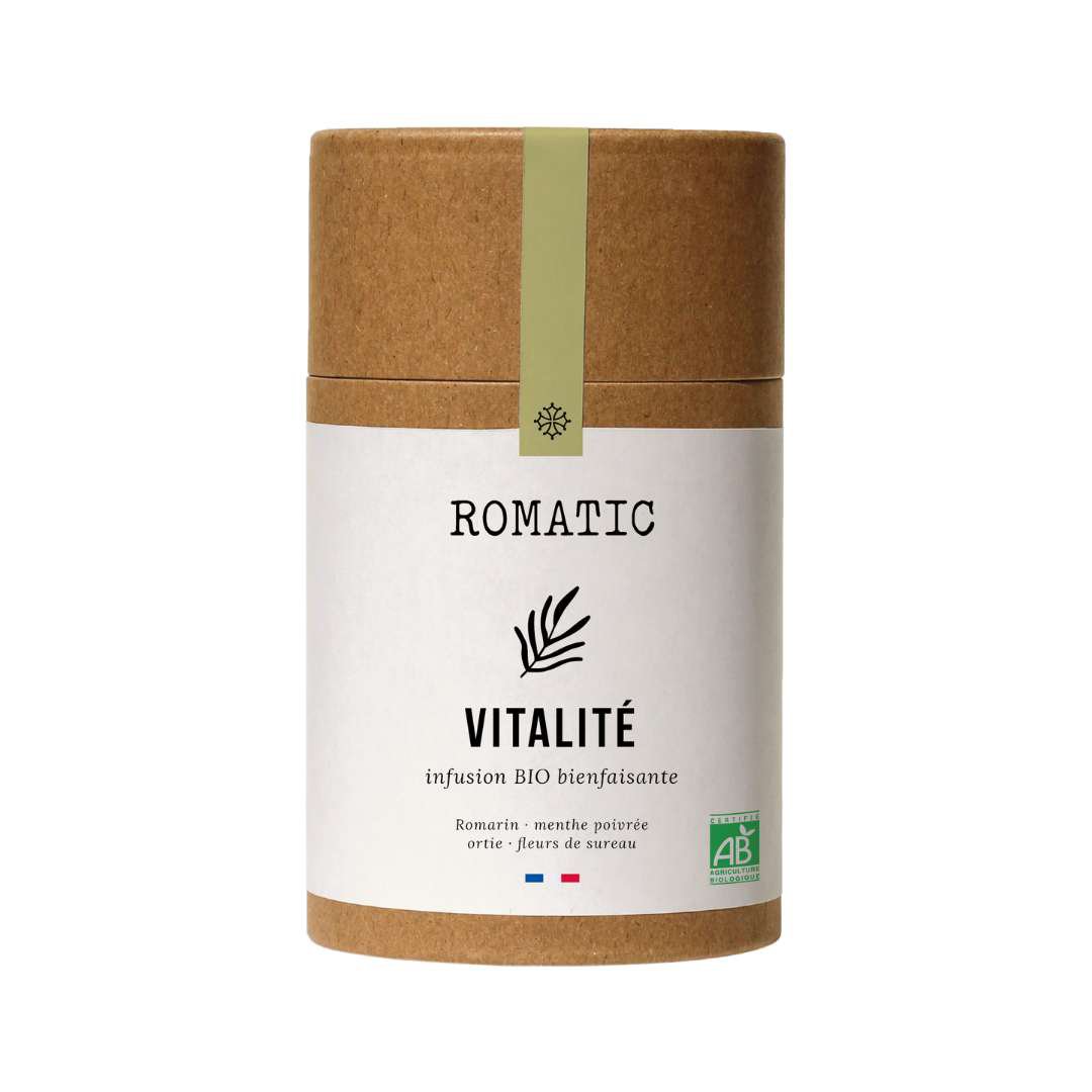 VITALITY biologische infusie 40g - rozemarijn - pepermunt - brandnetel - vlierbloesem