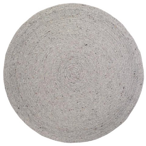 NEETHU GREY L gefilzter Wollteppich