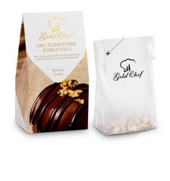 70mg Edible Gold Crumbs 23kt, a food coloring product featuring gold-colored crumbs made from 23 karat gold.