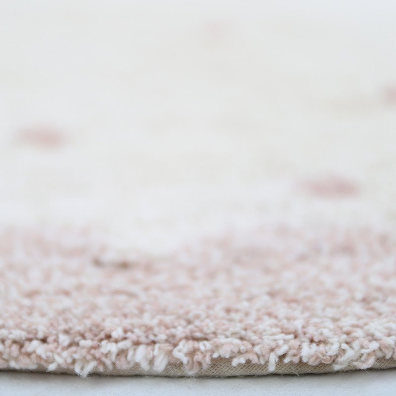 MALLEN children's round rug with polka dots