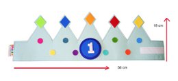 Birthday crown bleu - party hat - felt crown - Boy