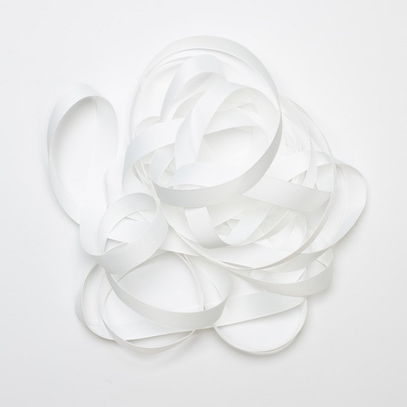 Gift ribbon white, white ribbon easy to tie, 16mm x 5m grosgrain ribbon for wrapping gifts