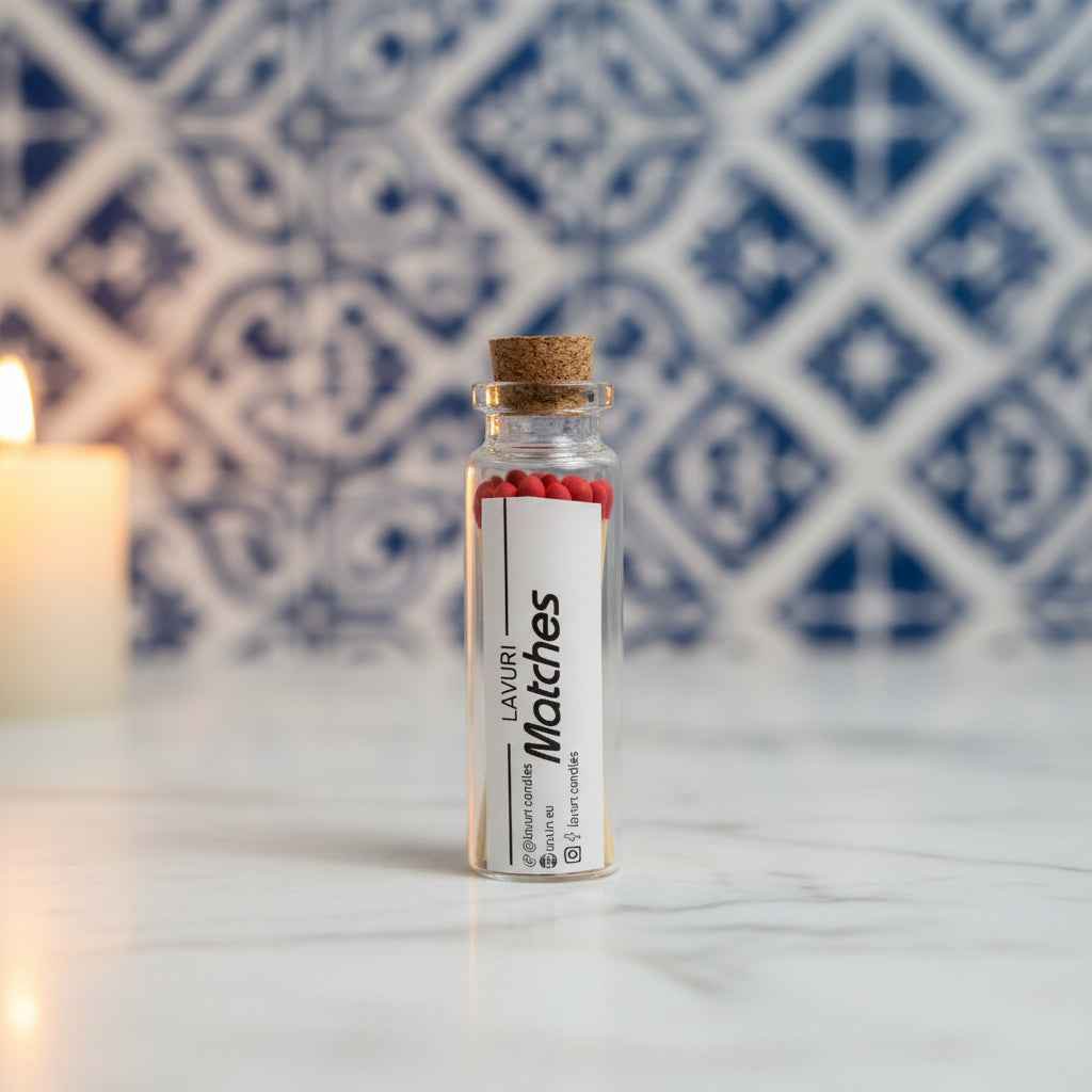LAVURI® Match in tube with lid and striking surface, approx. 20 matches each
