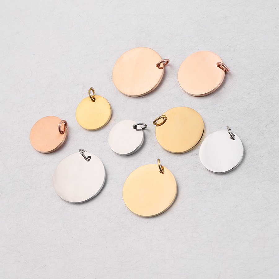 Round Charm with Ring - 10mm Silver