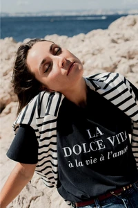 Navy blue dolce vita t-shirt