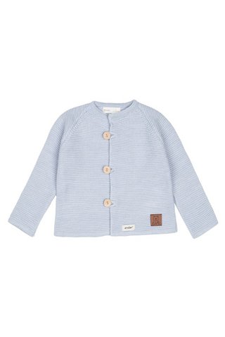 Dziecięcy sweterek z guzikami FINN - 100% wełna merino - niebieski