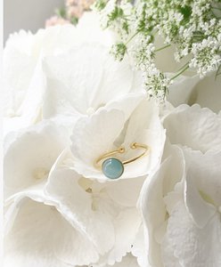 Petite Bulle ring - sea green