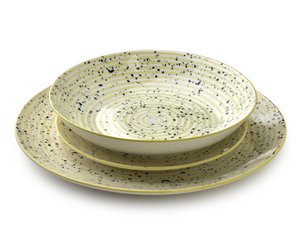 STRIPES BEIGE Dinner set 18 piece 27/19/20cm bowl 550ml