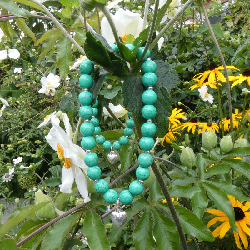 Mama & Tochter Armband Howlite & versilbert