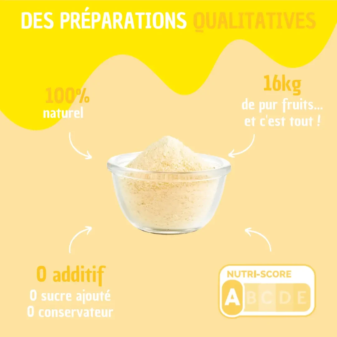 BULK Yellow - 100% pure fruit preparation to rehydrate